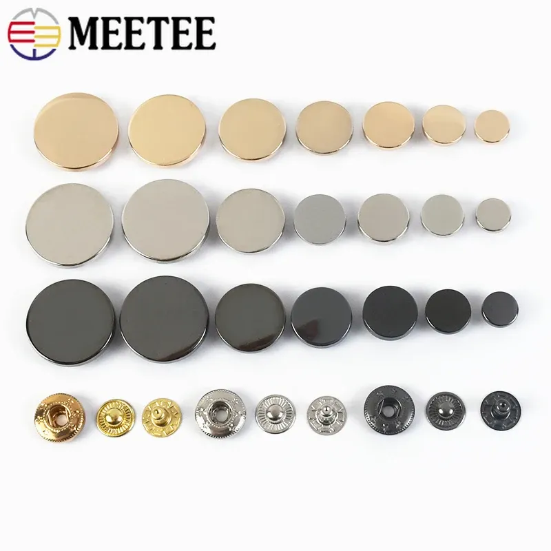 Druckknopf Metall 100 Sets für Leder Kleidung Taschen 10 bis 17 mm