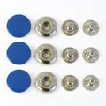 Druckknopf Metall 100 Sets für Leder Kleidung Taschen 10 bis 17 mm – Farbe Blue