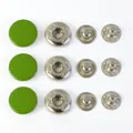 Druckknopf Metall 100 Sets für Leder Kleidung Taschen 10 bis 17 mm – Farbe Green