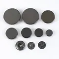 Druckknopf Metall 100 Sets für Leder Kleidung Taschen 10 bis 17 mm – Farbe GunBlack