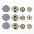 Druckknopf Metall 100 Sets für Leder Kleidung Taschen 10 bis 17 mm – Farbe Gray