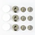 Druckknopf Metall 100 Sets für Leder Kleidung Taschen 10 bis 17 mm – Farbe White