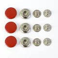 Druckknopf Metall 100 Sets für Leder Kleidung Taschen 10 bis 17 mm – Farbe Red