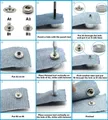 Druckknopf Set Leder Messing 12 Sets für Kleidung Taschen 15 mm – 5