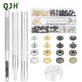 Druckknopf Set Leder Metall 40 Sets mit Werkzeug für Kleidung Taschen – 1