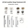 Druckknopf Set Leder Metall mit Werkzeug für Lederhandwerk Projekte – 2