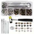 Druckknopf Set Leder Metall mit Werkzeug für Lederhandwerk Projekte – Farbe 1set
