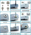 Druckknopf Set Metall 12 Sets für Leder Taschen Kleidung 10 bis 15 mm – 3