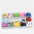 Druckknopf Set Metall 120 Sets mit Werkzeug für Leder Taschen Kleidung – Farbe 12Colors-B-633