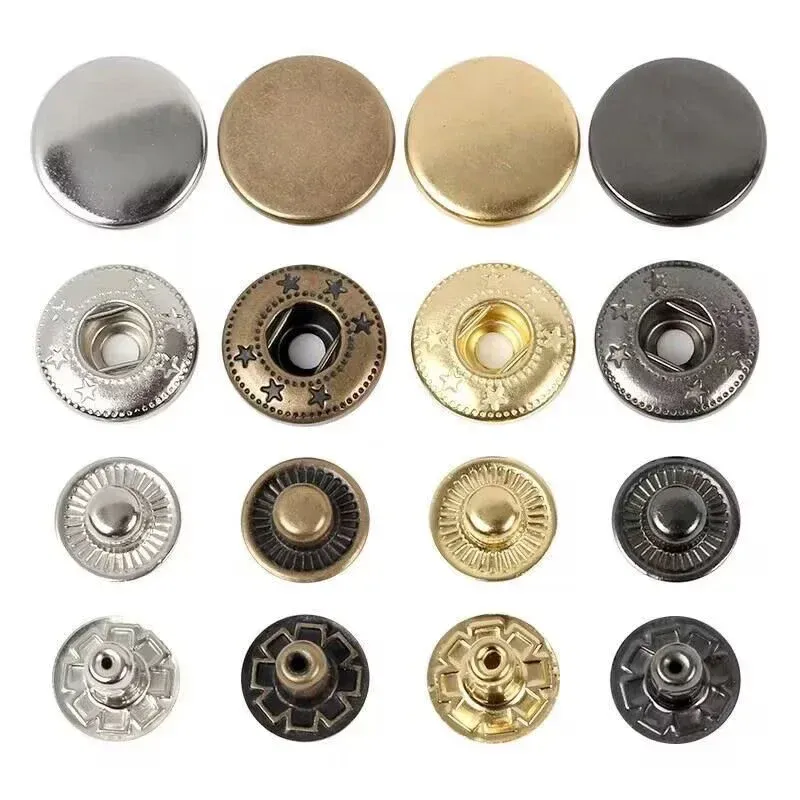 Druckknöpfe Metall 10 bis 15 mm mit Werkzeugen für Kleidung Taschen