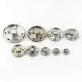 Druckknöpfe Metall 8 bis 17 mm für Schuhe Leder Stiefel Lederarbeiten – Farbe Silver