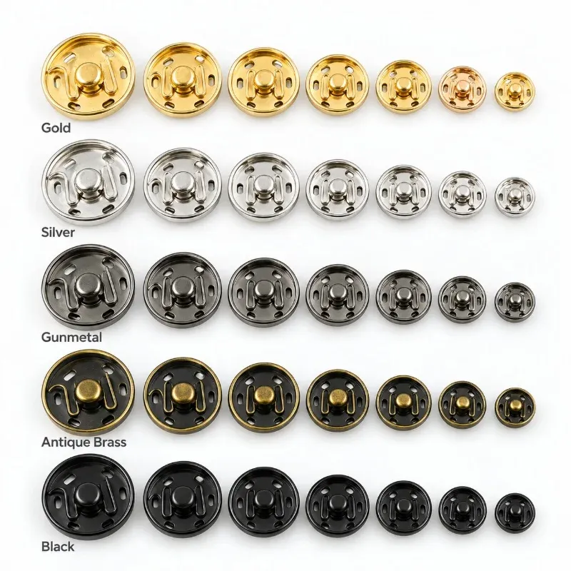 Druckknöpfe Metall 8 bis 17 mm für Schuhe Leder Stiefel Lederarbeiten