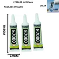 E7000 Kleber 15 bis 110 ml für Stoff, Leder und Glas – Farbe 15ML 3 Stück