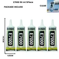 E7000 Kleber 15 bis 110 ml für Stoff, Leder und Glas – Farbe 50ML 5 Stück