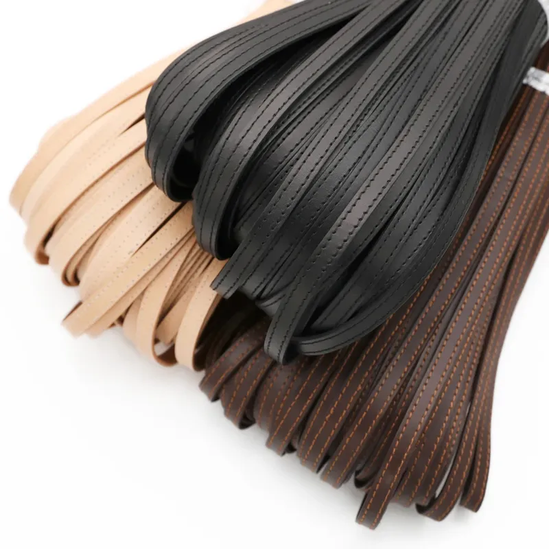 Echtlederband flach 2 Meter 10 mm breit für Tasche Schmuck