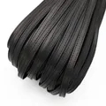 Echtlederband flach 2 Meter 10 mm breit für Tasche Schmuck – Farbe black