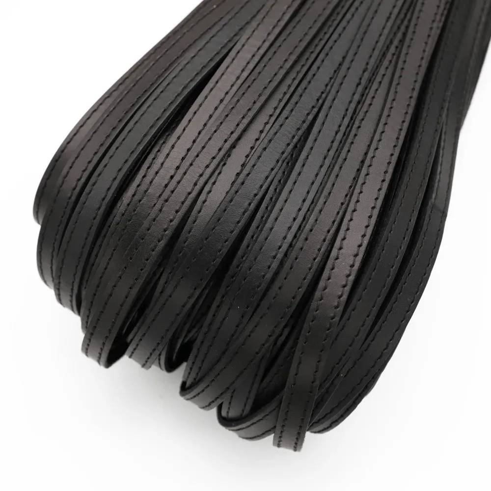 Echtlederband flach 2 Meter 10 mm breit für Tasche Schmuck