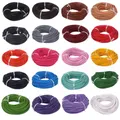 Echtlederband rund 2 Meter 3 bis 6 mm bunt für Schmuck – 3