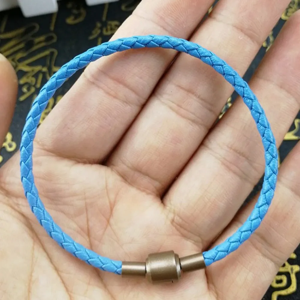 Echtlederband rund 2 Meter 3 bis 6 mm bunt für Schmuck