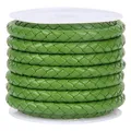 Echtlederband rund 2 Meter 3 bis 6 mm bunt für Schmuck – Farbe green