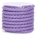 Echtlederband rund 2 Meter 3 bis 6 mm bunt für Schmuck – Farbe light purple