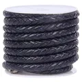 Echtlederband rund 2 Meter 3 bis 6 mm bunt für Schmuck – Farbe navy