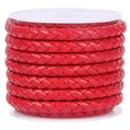 Echtlederband rund 2 Meter 3 bis 6 mm bunt für Schmuck – Farbe red