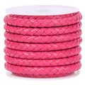 Echtlederband rund 2 Meter 3 bis 6 mm bunt für Schmuck – Farbe rose red