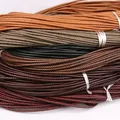 Echtlederband rund 2 Meter 3 bis 6 mm geflochten Punk – 1