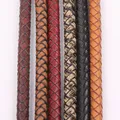 Echtlederband rund 2 Meter 3 bis 6 mm geflochten Punk – 6