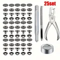 Edelstahl Druckknopf 15 mm für Marine Boot Segeltuchtasche Lederhandwerk – Farbe Schwarzes Nickel
