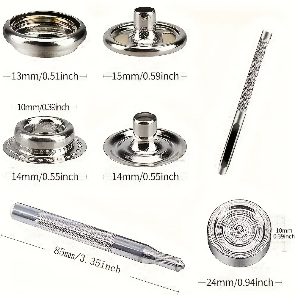 Edelstahl Druckknopf 15 mm für Marine Boot Segeltuchtasche Lederhandwerk