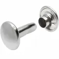 Einzelkappen Nieten 5mm bis 10mm für Lederhandwerk und Kragen 100 Sets – Farbe Silver
