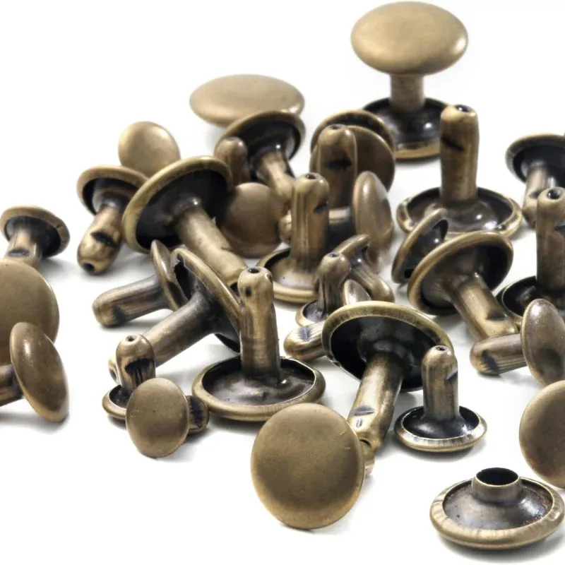Einzelkappen Nieten 5mm bis 10mm für Lederhandwerk und Kragen 100 Sets
