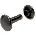 Einzelkappen Nieten 5mm bis 10mm für Lederhandwerk und Kragen 100 Sets – Farbe Gun Black