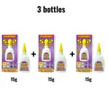 FIXWANT 502 Superkleber 15 bis 50 g stark haftend für Leder – Farbe 15g 3 bottles