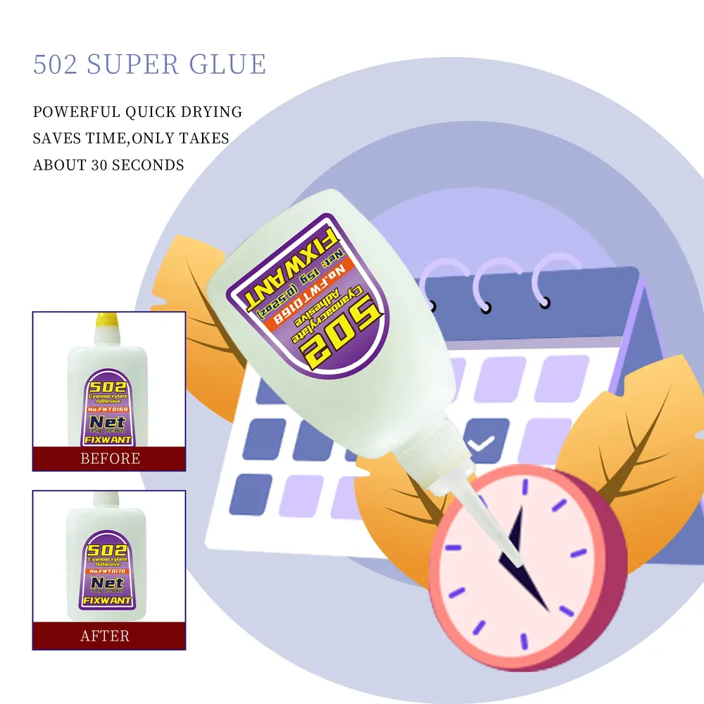 FIXWANT 502 Superkleber 15 bis 50 g stark haftend für Leder