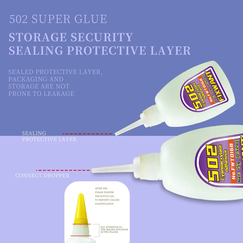 FIXWANT 502 Superkleber 15 bis 50 g stark haftend für Leder