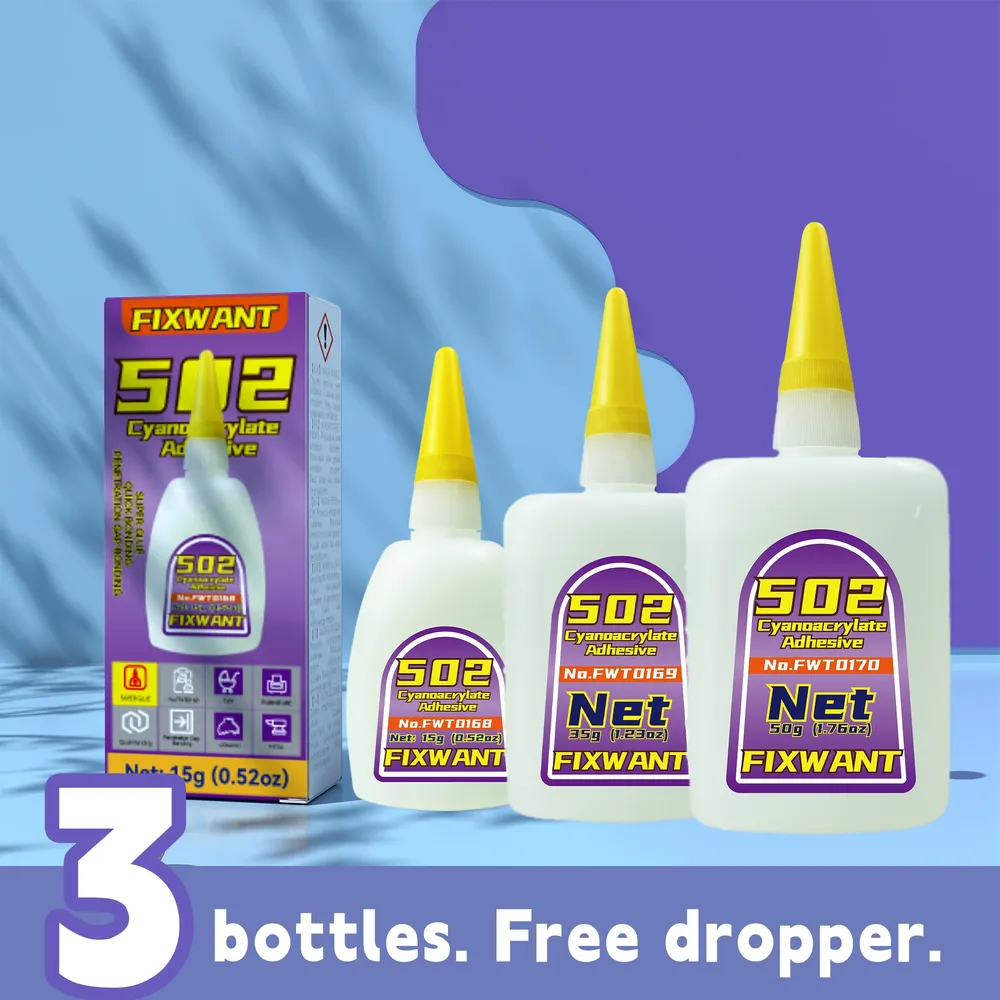 FIXWANT 502 Superkleber 15 bis 50 g stark haftend für Leder
