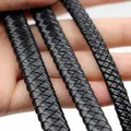 Flaches Lederband geflochten 8 bis 12 mm für Schmuckherstellung – 1