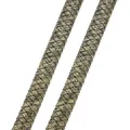 Flaches Lederband geflochten 8 bis 12 mm für Schmuckherstellung – Farbe Vintage Beige Yellow