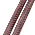 Flaches Lederband geflochten 8 bis 12 mm für Schmuckherstellung – Farbe Vintage Wine Red