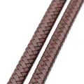Flaches Lederband geflochten 8 bis 12 mm für Schmuckherstellung – Farbe Vintage Brown