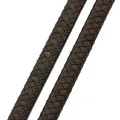 Flaches Lederband geflochten 8 bis 12 mm für Schmuckherstellung – Farbe Vintage Coffee