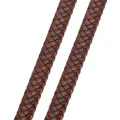 Flaches Lederband geflochten 8 bis 12 mm für Schmuckherstellung – Farbe Vintage Coffee 2
