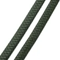 Flaches Lederband geflochten 8 bis 12 mm für Schmuckherstellung – Farbe Dark Green