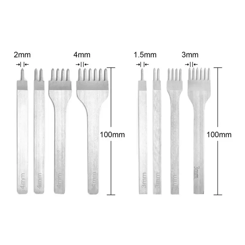 Gabel Locher 3 bis 4 mm mit 1 bis 6 Löchern
