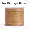 Garn gewachst 0,4 bis 0,6 mm splitterfrei für Lederhandwerk – Farbe N.10 light brown