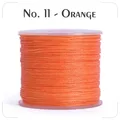Garn gewachst 0,4 bis 0,6 mm splitterfrei für Lederhandwerk – Farbe N.11 orange