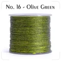 Garn gewachst 0,4 bis 0,6 mm splitterfrei für Lederhandwerk – Farbe N.16 olive green